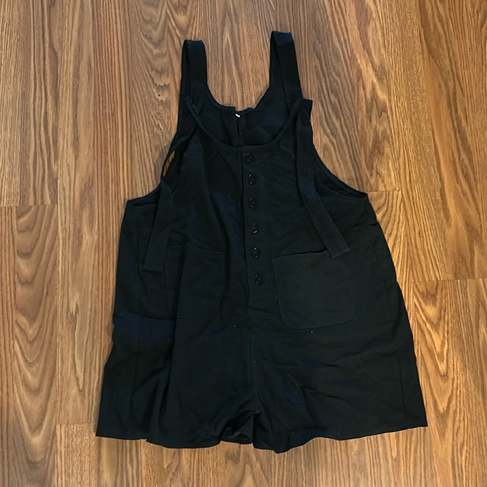 Black Short Overalls